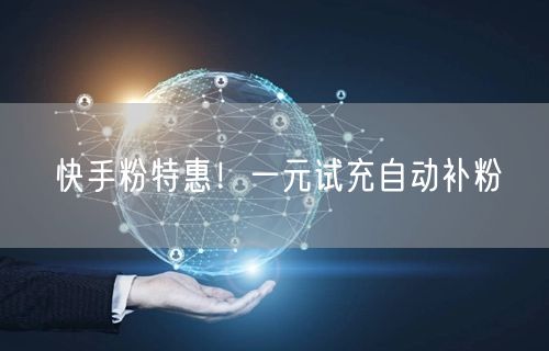 快手粉特惠！一元试充自动补粉