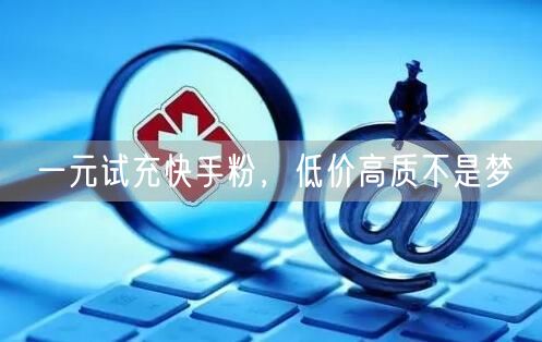 一元试充快手粉，低价高质不是梦