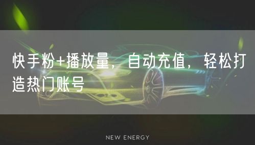 快手粉+播放量，自动充值，轻松打造热门账号