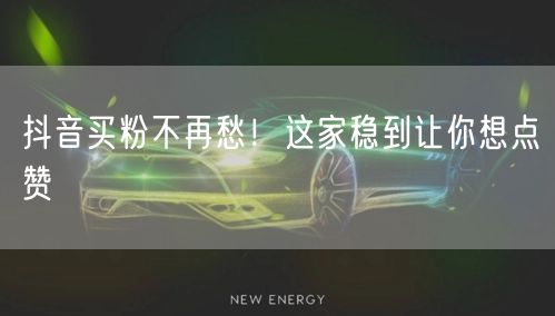 抖音买粉不再愁！这家稳到让你想点赞