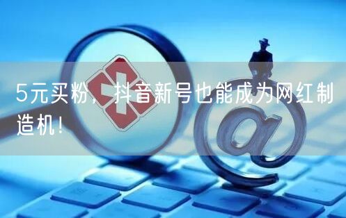 5元买粉，抖音新号也能成为网红制造机！
