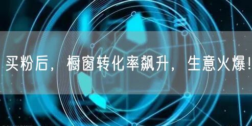 买粉后，橱窗转化率飙升，生意火爆！