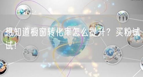想知道橱窗转化率怎么提升？买粉试试！