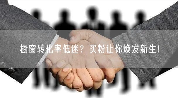 橱窗转化率低迷？买粉让你焕发新生！