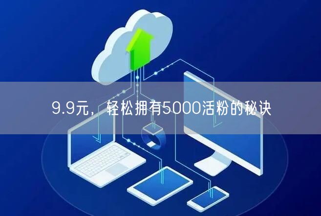9.9元，轻松拥有5000活粉的秘诀