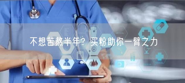 不想苦熬半年？买粉助你一臂之力