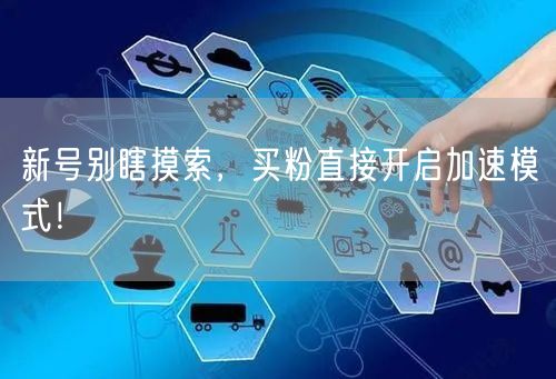 新号别瞎摸索，买粉直接开启加速模式！