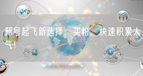新号起飞新选择：买粉，快速积累人气！