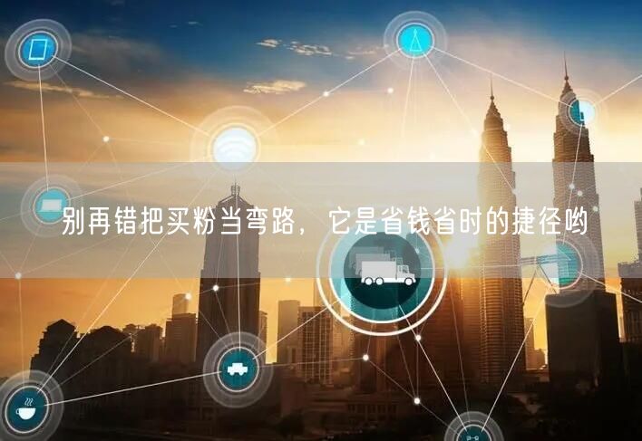 别再错把买粉当弯路，它是省钱省时的捷径哟