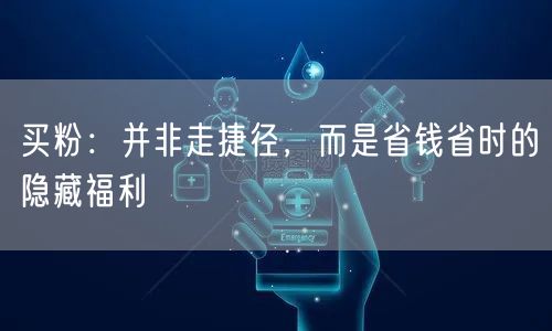 买粉：并非走捷径，而是省钱省时的隐藏福利