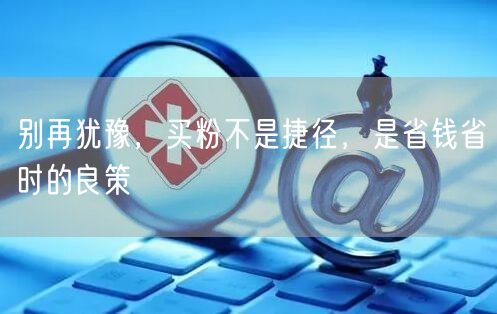 别再犹豫，买粉不是捷径，是省钱省时的良策