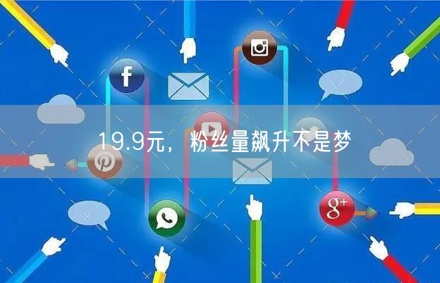 19.9元，粉丝量飙升不是梦