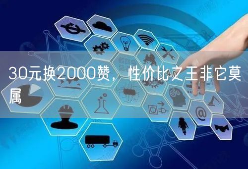30元换2000赞，性价比之王非它莫属