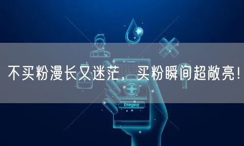不买粉漫长又迷茫，买粉瞬间超敞亮！