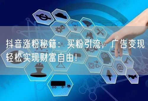 抖音涨粉秘籍：买粉引流，广告变现轻松实现财富自由！