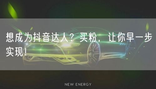 想成为抖音达人？买粉，让你早一步实现！