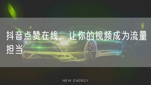 抖音点赞在线，让你的视频成为流量担当