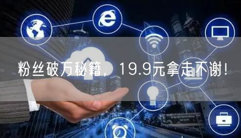 粉丝破万秘籍，19.9元拿走不谢！