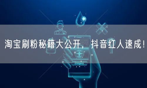 淘宝刷粉秘籍大公开，抖音红人速成！