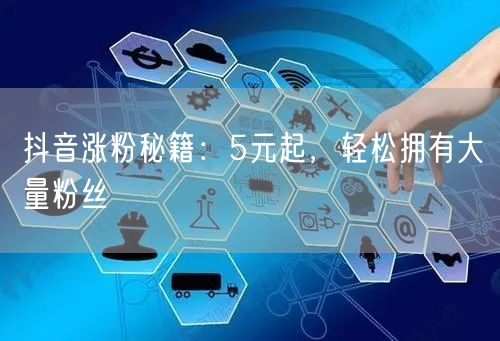 抖音涨粉秘籍：5元起，轻松拥有大量粉丝