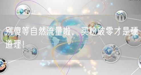 别傻等自然流量啦，买粉破零才是硬道理！