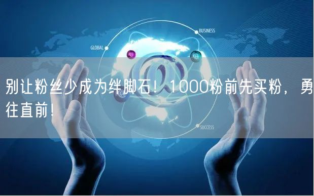 别让粉丝少成为绊脚石！1000粉前先买粉，勇往直前！