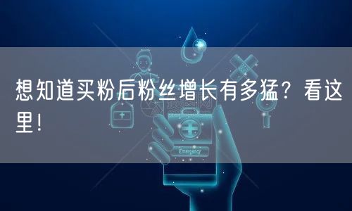 想知道买粉后粉丝增长有多猛？看这里！