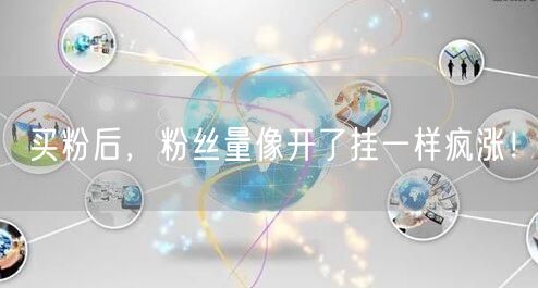 买粉后，粉丝量像开了挂一样疯涨！
