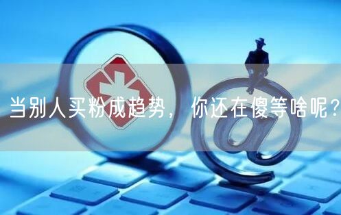 当别人买粉成趋势，你还在傻等啥呢？