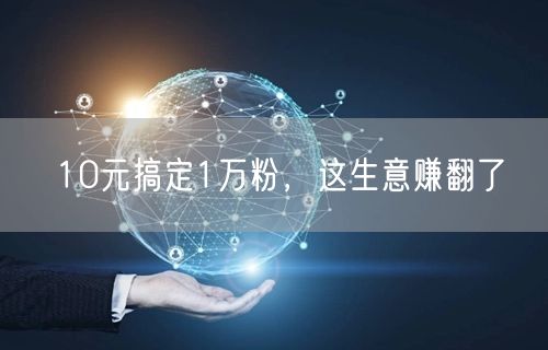 10元搞定1万粉，这生意赚翻了