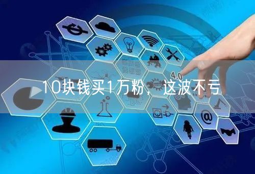 10块钱买1万粉，这波不亏