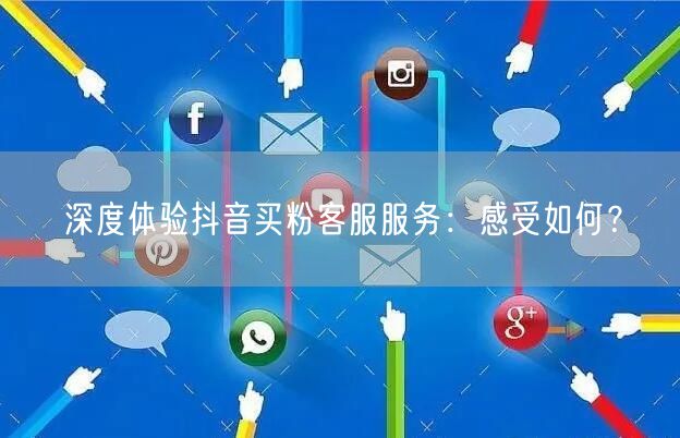 深度体验抖音买粉客服服务：感受如何？
