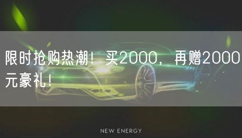 限时抢购热潮！买2000，再赠2000元豪礼！