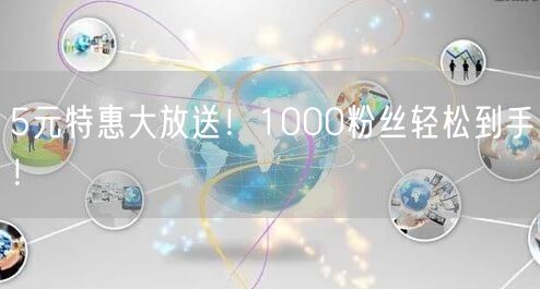 5元特惠大放送！1000粉丝轻松到手！