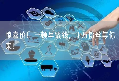 惊喜价！一顿早饭钱，1万粉丝等你来！