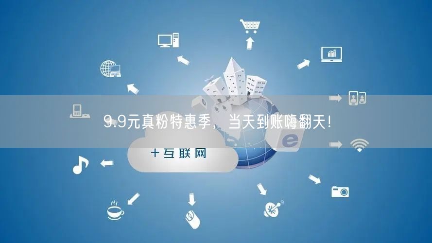 9.9元真粉特惠季，当天到账嗨翻天！