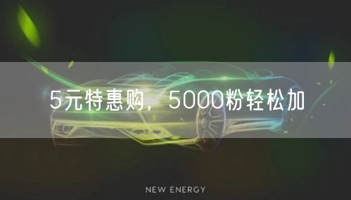 5元特惠购，5000粉轻松加