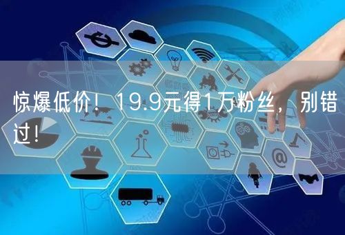惊爆低价！19.9元得1万粉丝，别错过！