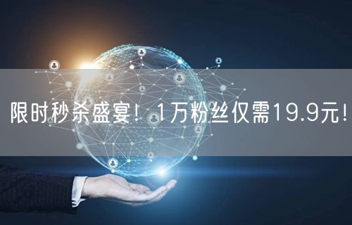 限时秒杀盛宴！1万粉丝仅需19.9元！