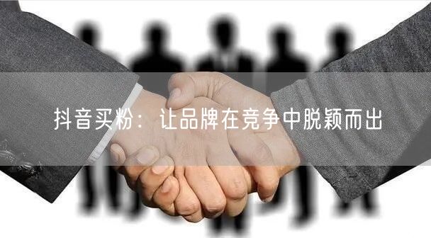 抖音买粉：让品牌在竞争中脱颖而出