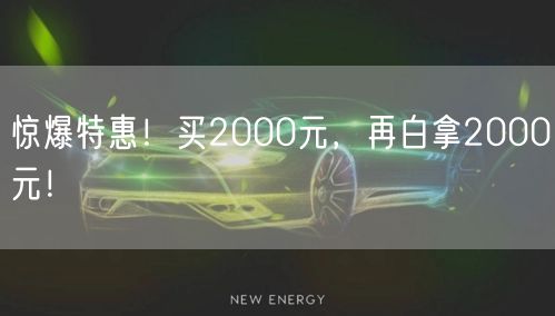 惊爆特惠！买2000元，再白拿2000元！