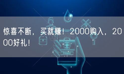 惊喜不断，买就赚！2000购入，2000好礼！