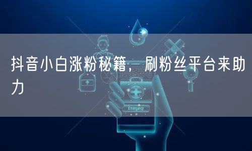 抖音小白涨粉秘籍，刷粉丝平台来助力