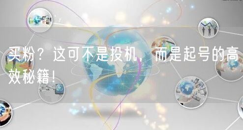 买粉？这可不是投机，而是起号的高效秘籍！