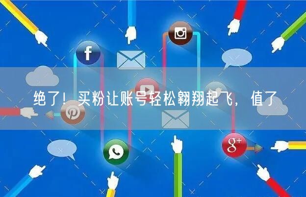 绝了！买粉让账号轻松翱翔起飞，值了
